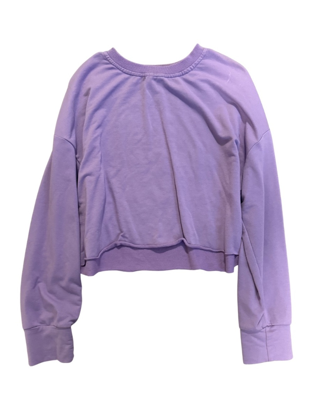 Cropped Lavender Pullover Sweatshirt